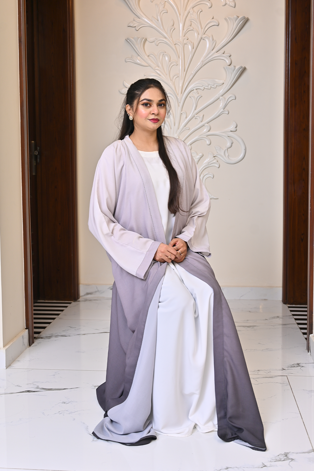 Light & Dark Grey Abaya