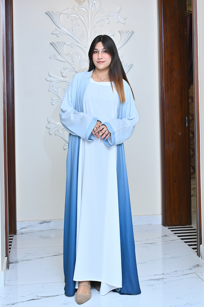 Tie & Dye Sky Blue Abaya